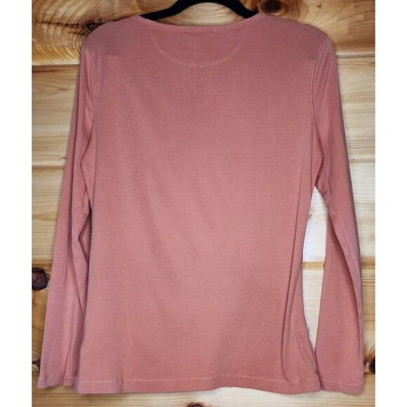 Women's Lauren Ralph Lauren Orange Solid Peasant M Lace Tunic Lagenlook Breath - Picture 10 of 14